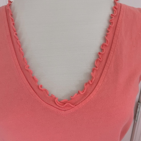 Fresh Produce Salmon Pink Ruffle Edge Cotton Dress, Small - Picture 4 of 7